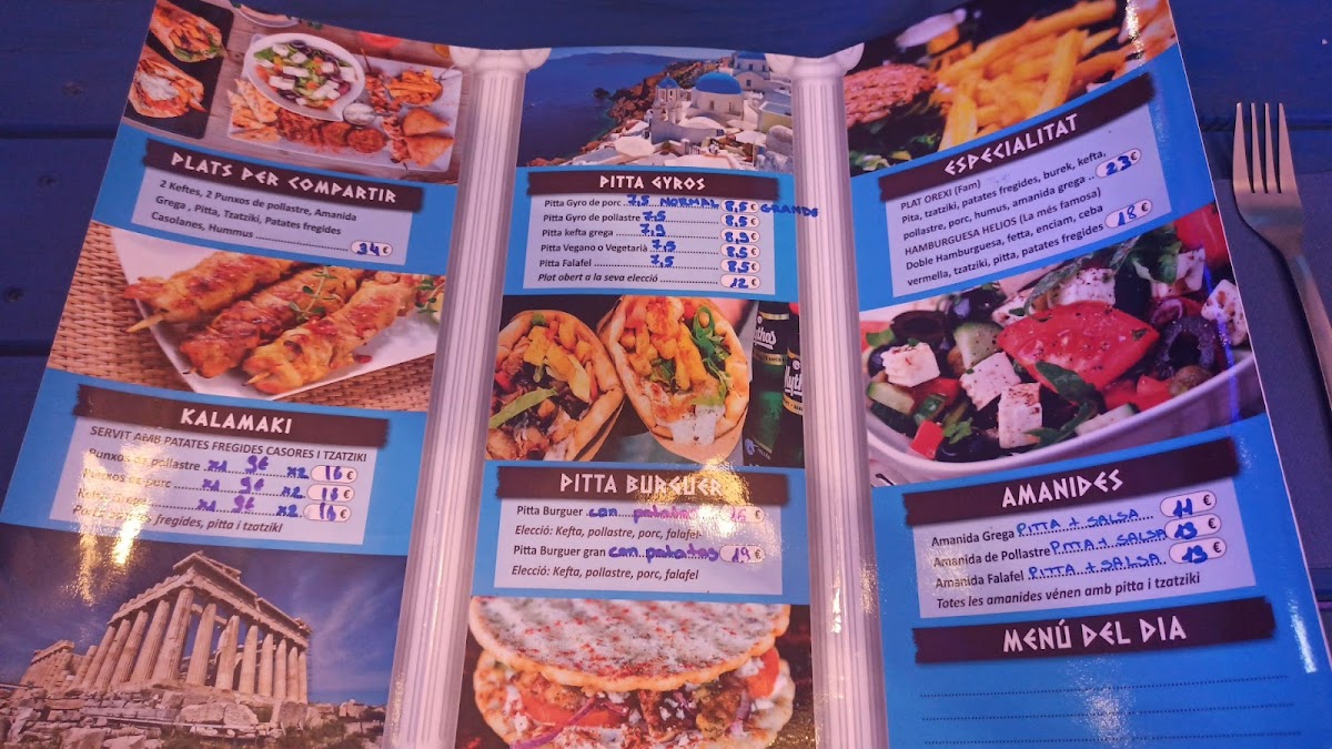 Menu Helios Greek Platja D’Aro-1