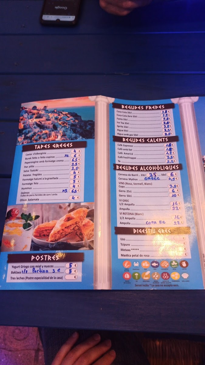 Menu Helios Greek Platja D’Aro-2